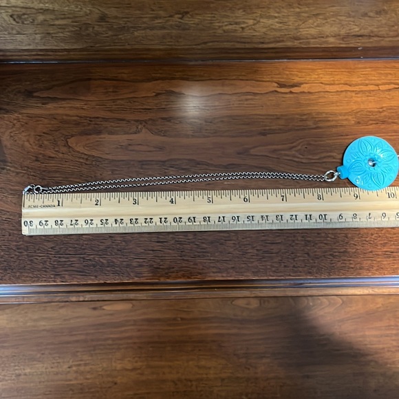 🇮🇹 Italian turquoise coloured pendant on Italian Sterling Silver 925 chain - Picture 12 of 12